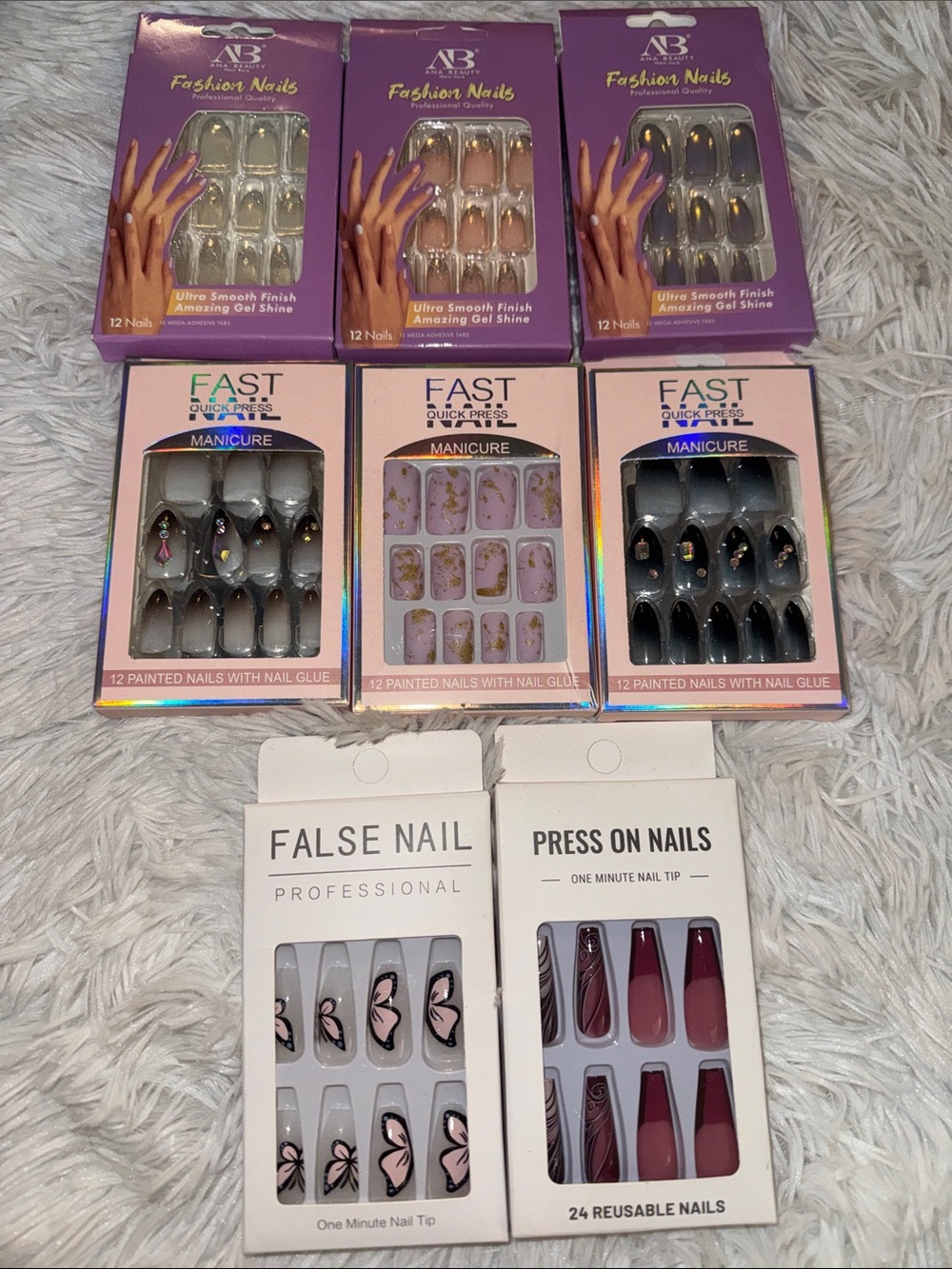 Press on nails 8 packs for $25